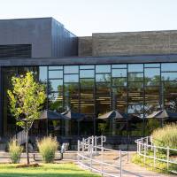 haas center for performing arts external patio